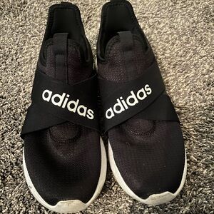 Adidas Kids Black and White Slip-On Sneakers